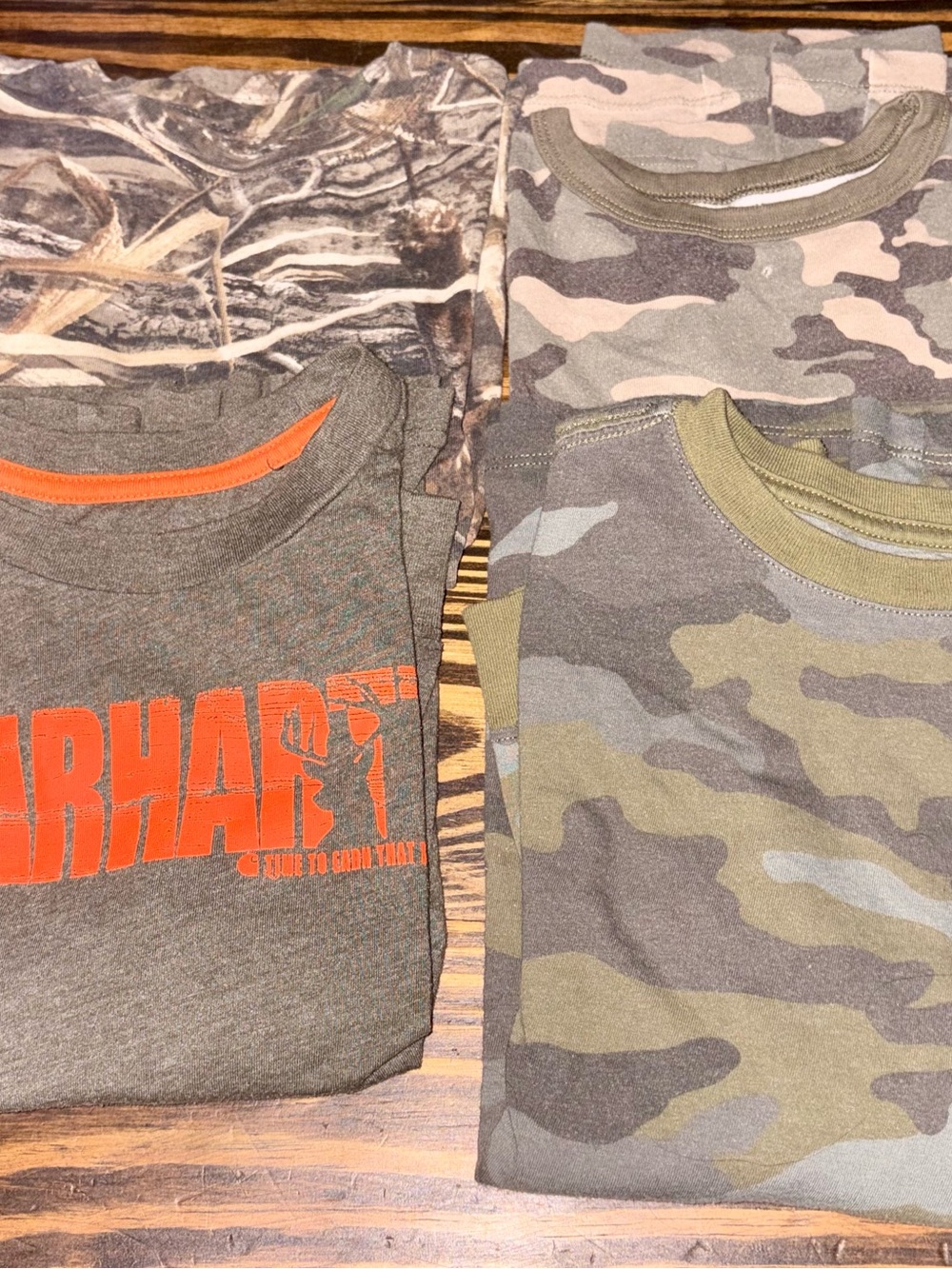 Carhartt Boys' Green Camo Long & Short-Sleeve Tee - Pack